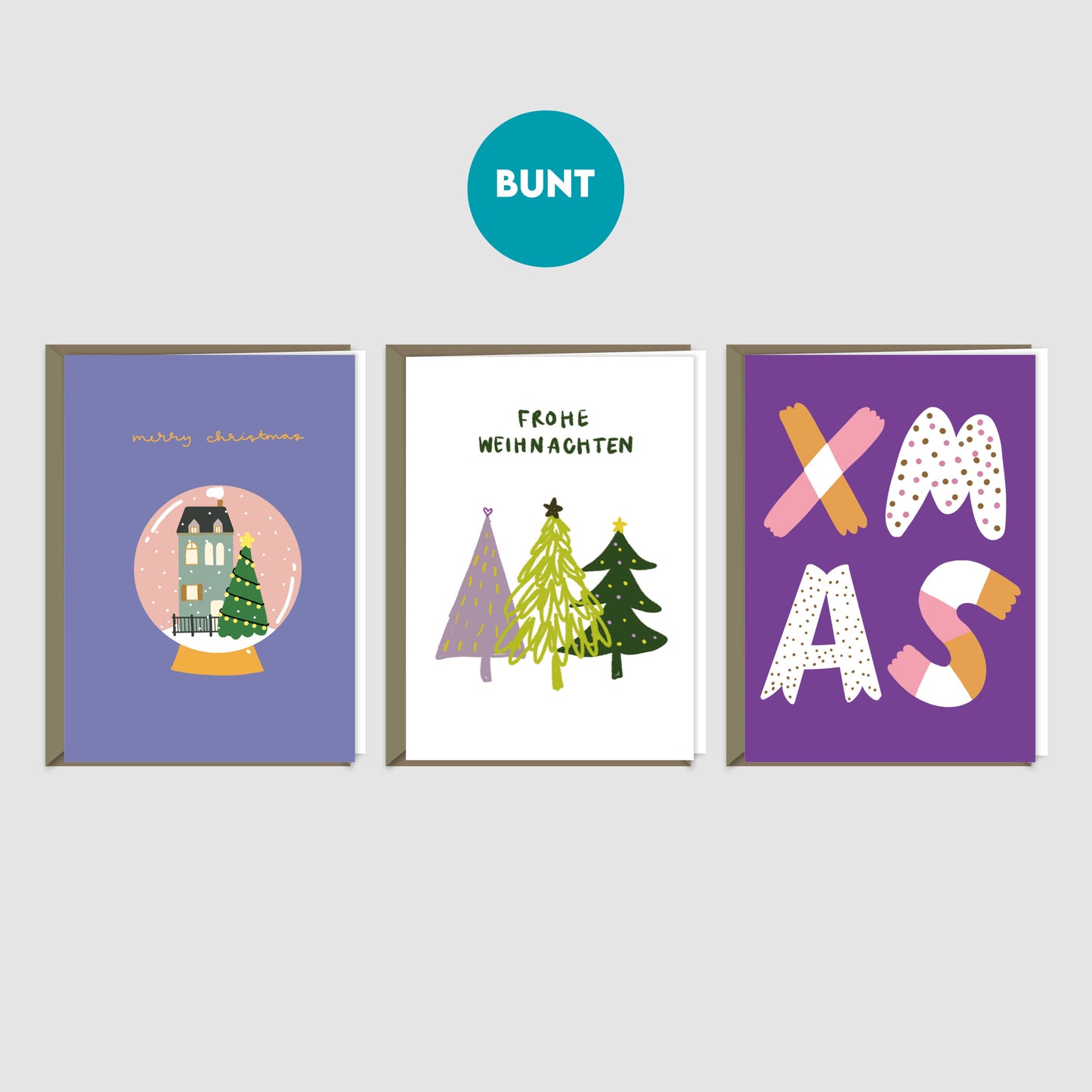 Weihnachtskarten Set