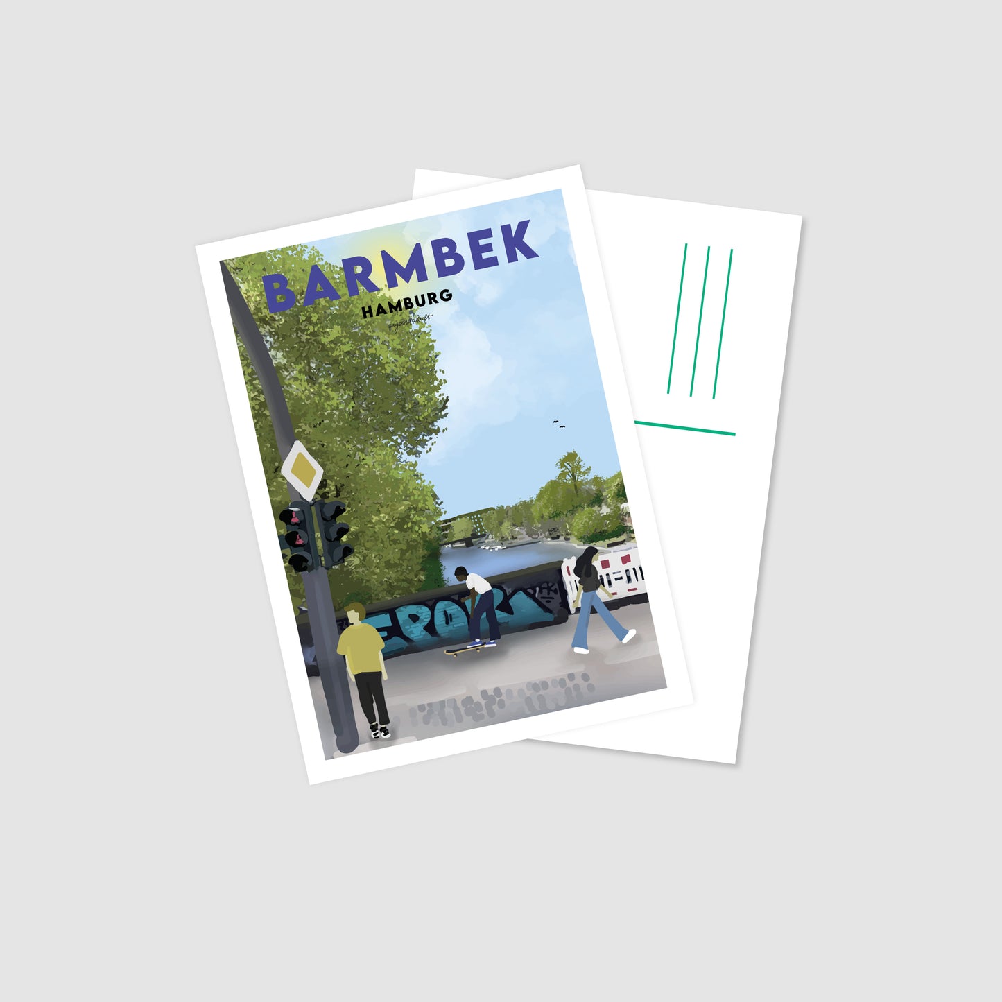 Postkarte Barmbek Hamburg