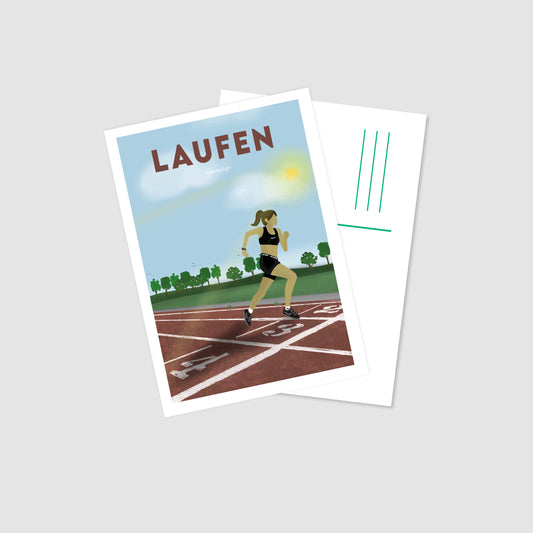 Leidenschaftspostkarte Laufen