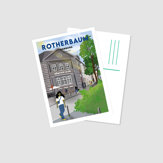 Postkarte Rotherbaum Hamburg