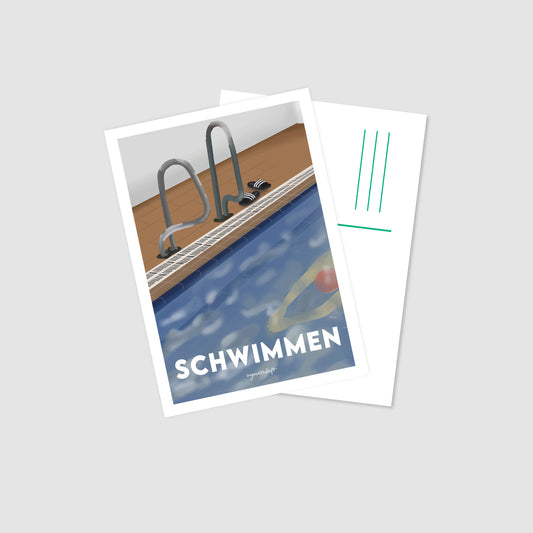 Leidenschaftspostkarte Schwimmen