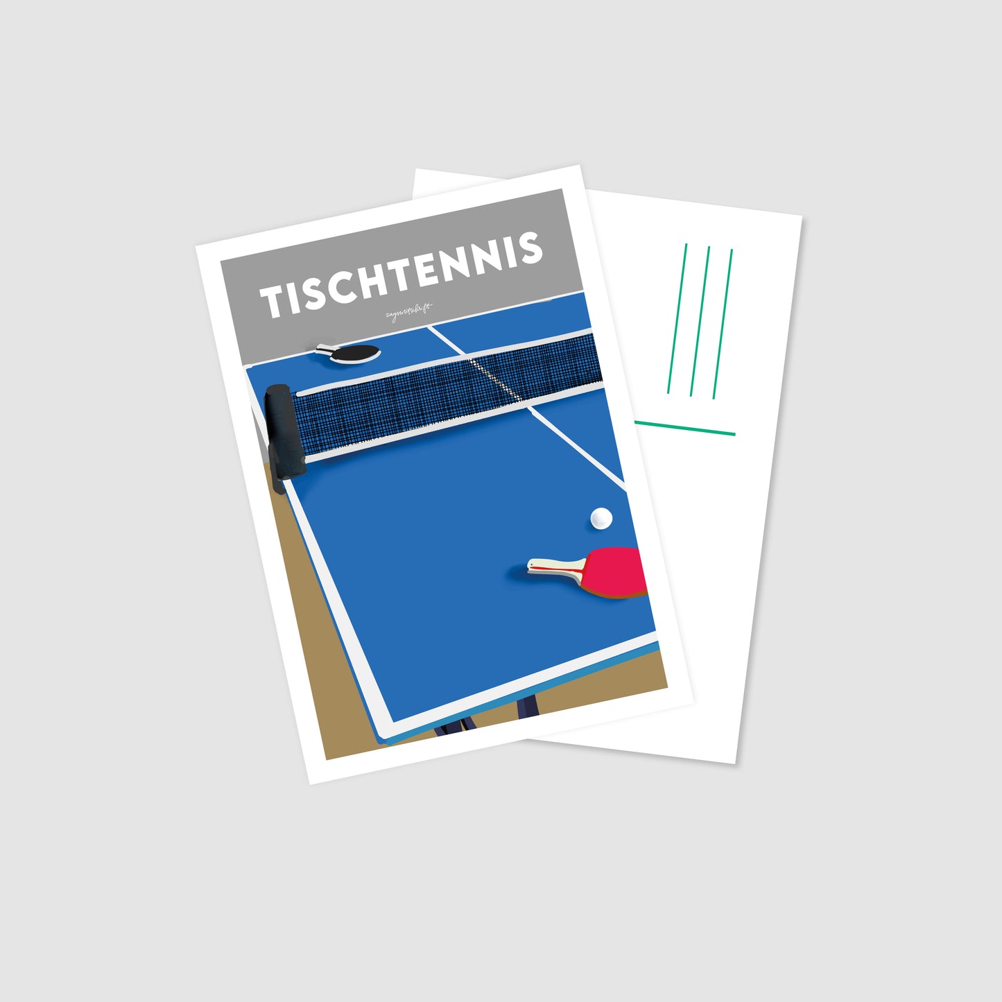 Leidenschaftspostkarte Tischtennis
