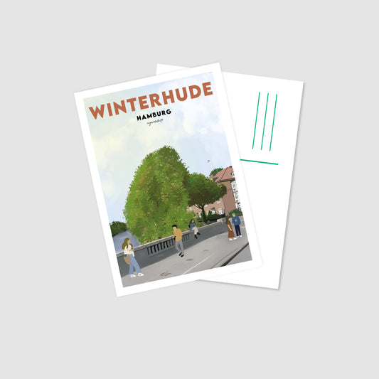 Postkarte Winterhude Hamburg