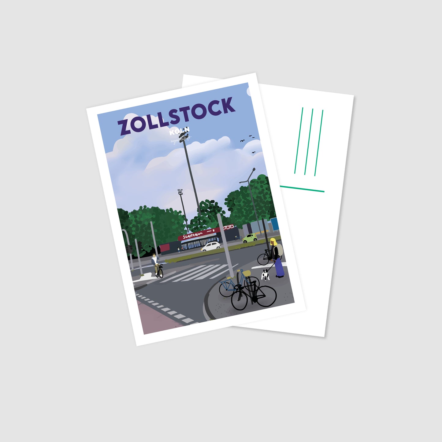 Postkarte Zollstock Köln