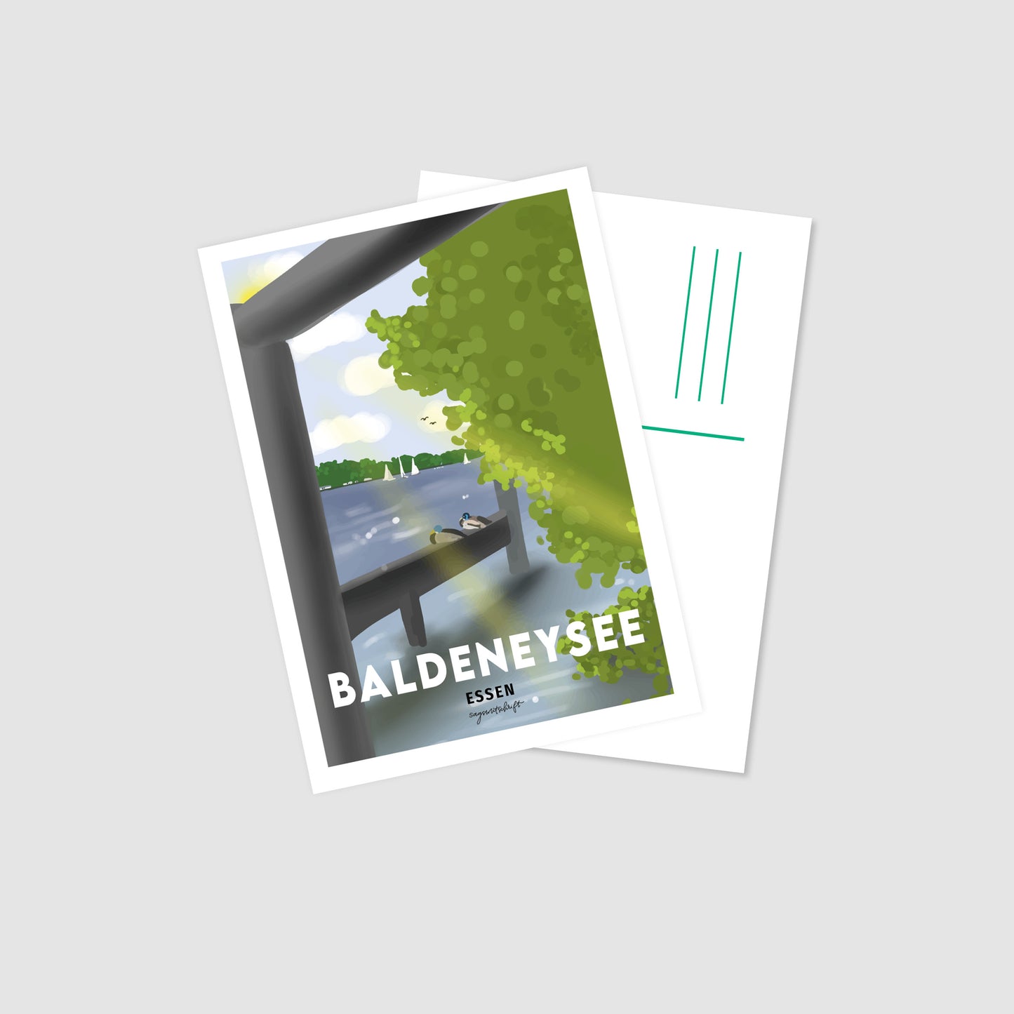Postkarte Essen Baldeneysee