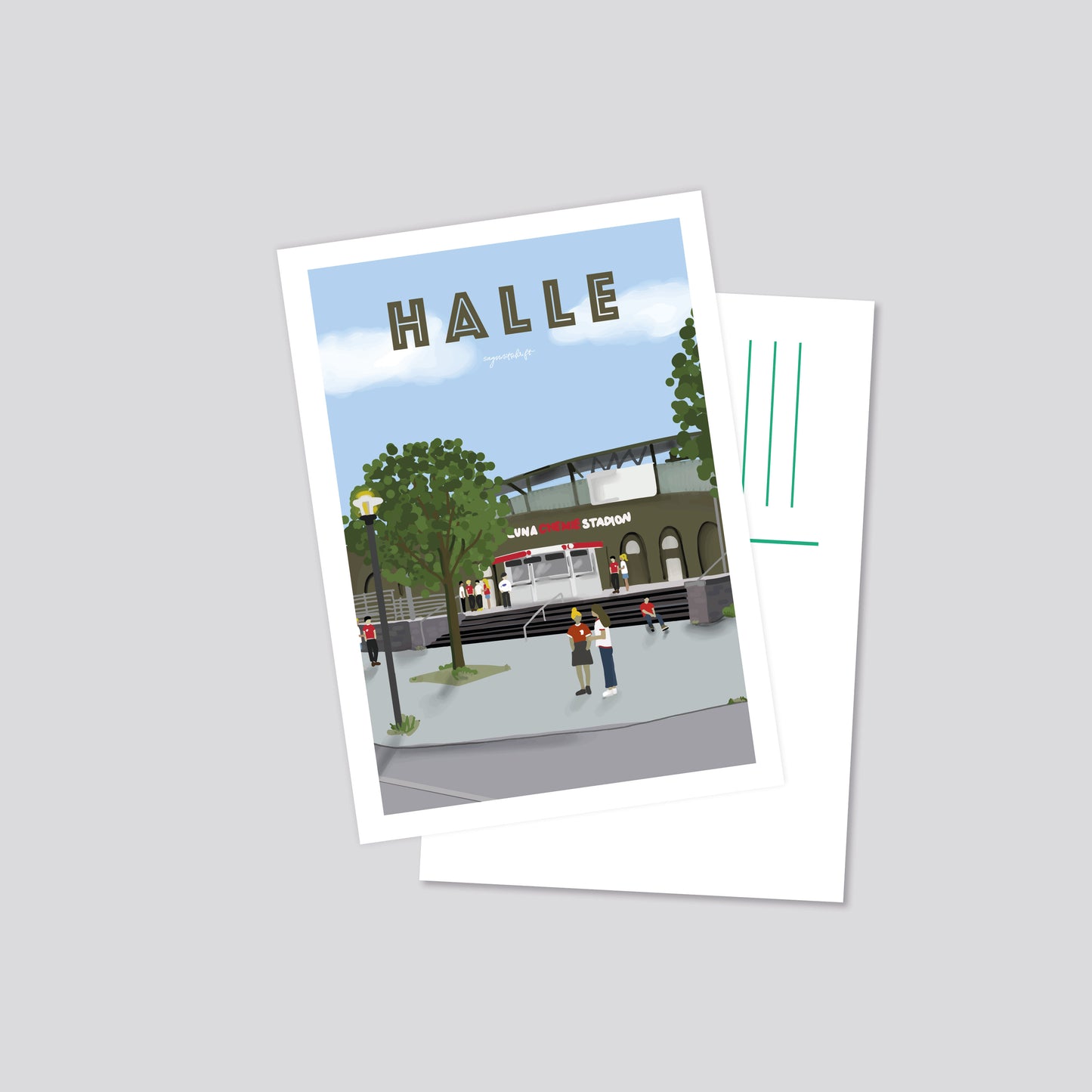Postkarte Halle