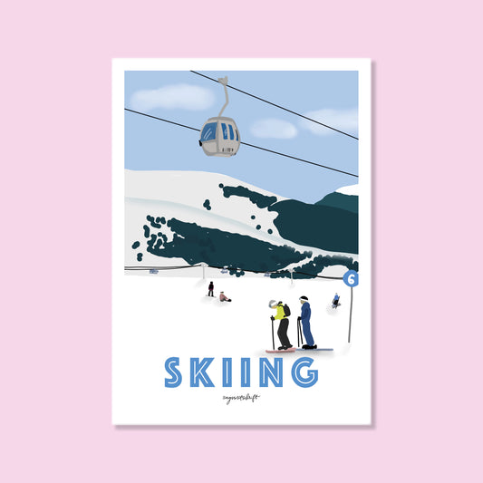 Leidenschaftsposter Skiing